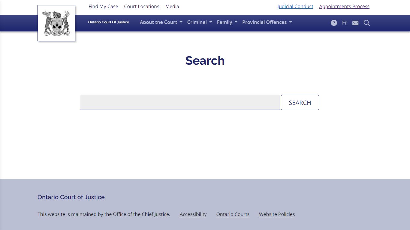 Search - Ontario Court of Justice