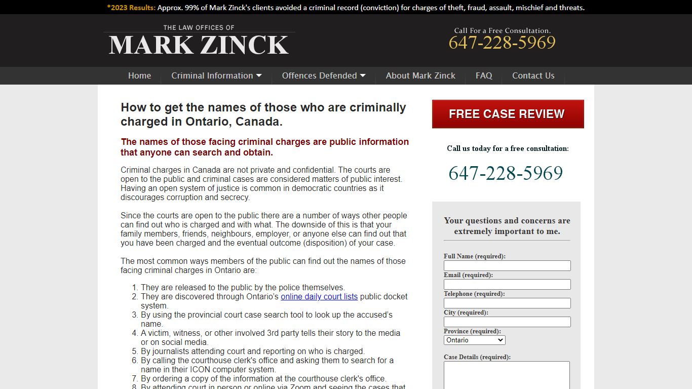 How to find out who is criminally charged in Ontario, Canada.
